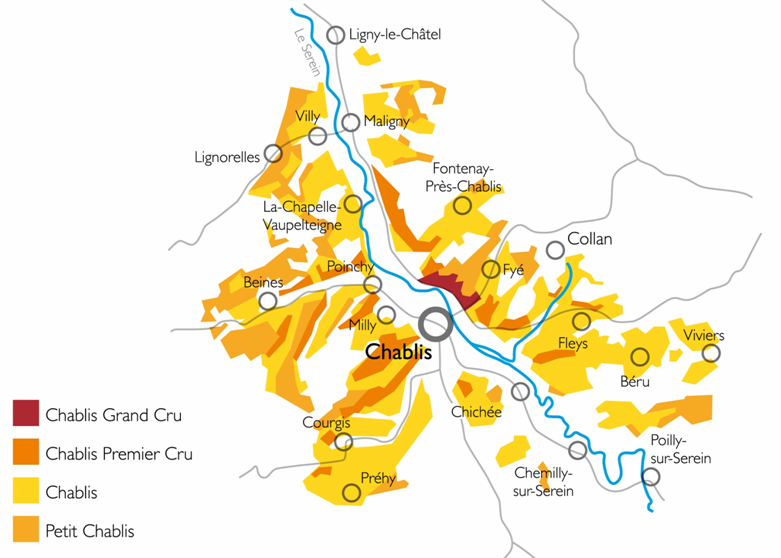  The Appellations in the Chablis Region © BIVB 